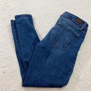 Paige verdugo crop distressed knee jeans 29